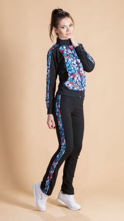 Спортивный костюм молодежный, цвет: черный