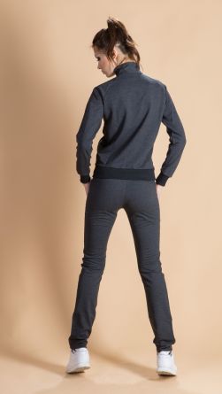 Спортивный костюм с кожей, цвет: серый