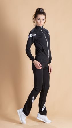 Спортивный костюм свободный , цвет: черный