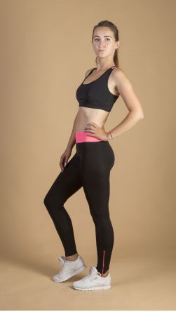 Спортивные лосины с замочками, цвет: розовый