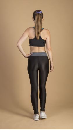 Спортивные лосины с замочками, цвет: серый