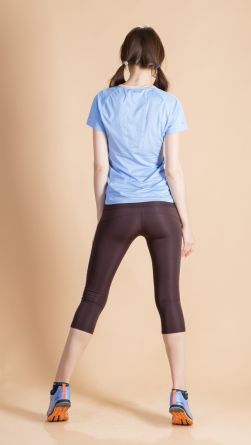 Спортивные леггинсы с лампасами, цвет: коричневый