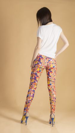 Лосины с пуговичками, цвет: оранжевый