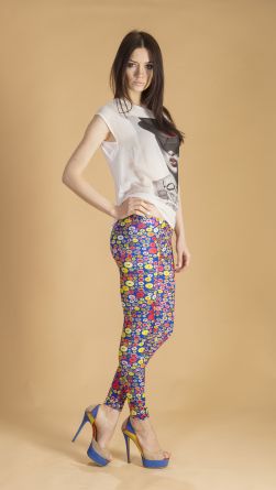 Лосины с пуговичками, цвет: синий