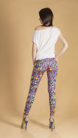 Лосины с пуговичками, цвет: синий