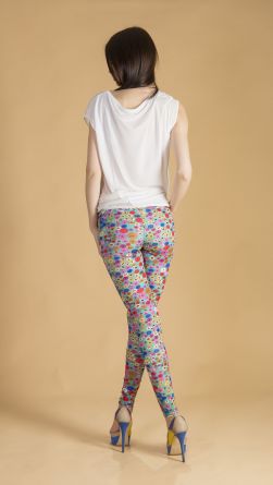 Лосины с пуговичками, цвет: зеленый