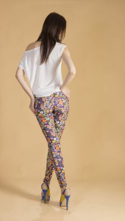 Лосины с пуговичками, цвет: фиолетовый