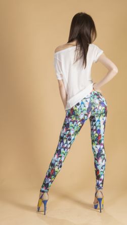 Лосины с туфельками, цвет: синий