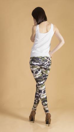 Лосины камуфляжные, цвет: хаки