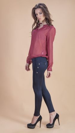 Лосины с пуговицами , цвет: синий