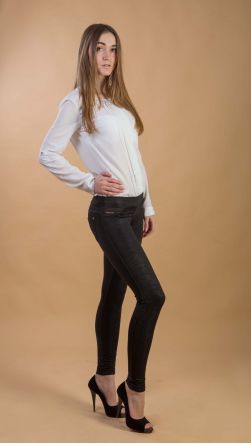 Лосины гипюровые, цвет: черный