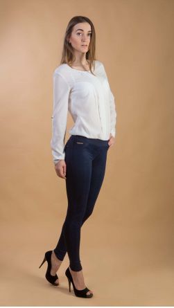 Лосины гипюровые, цвет: синий