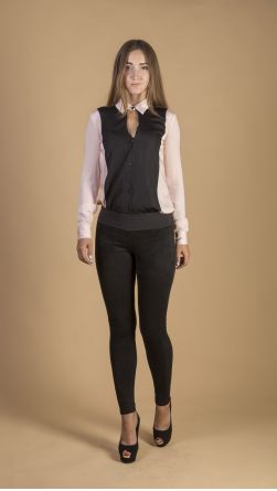 Лосины замшевые с карманом, цвет: черный