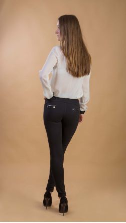 Лосины трикотажные, цвет: черный