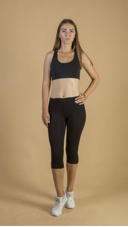 Леггинсы натуральные, цвет: черный