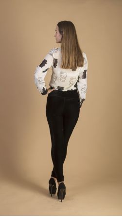 Лосины велюровые, цвет: черный